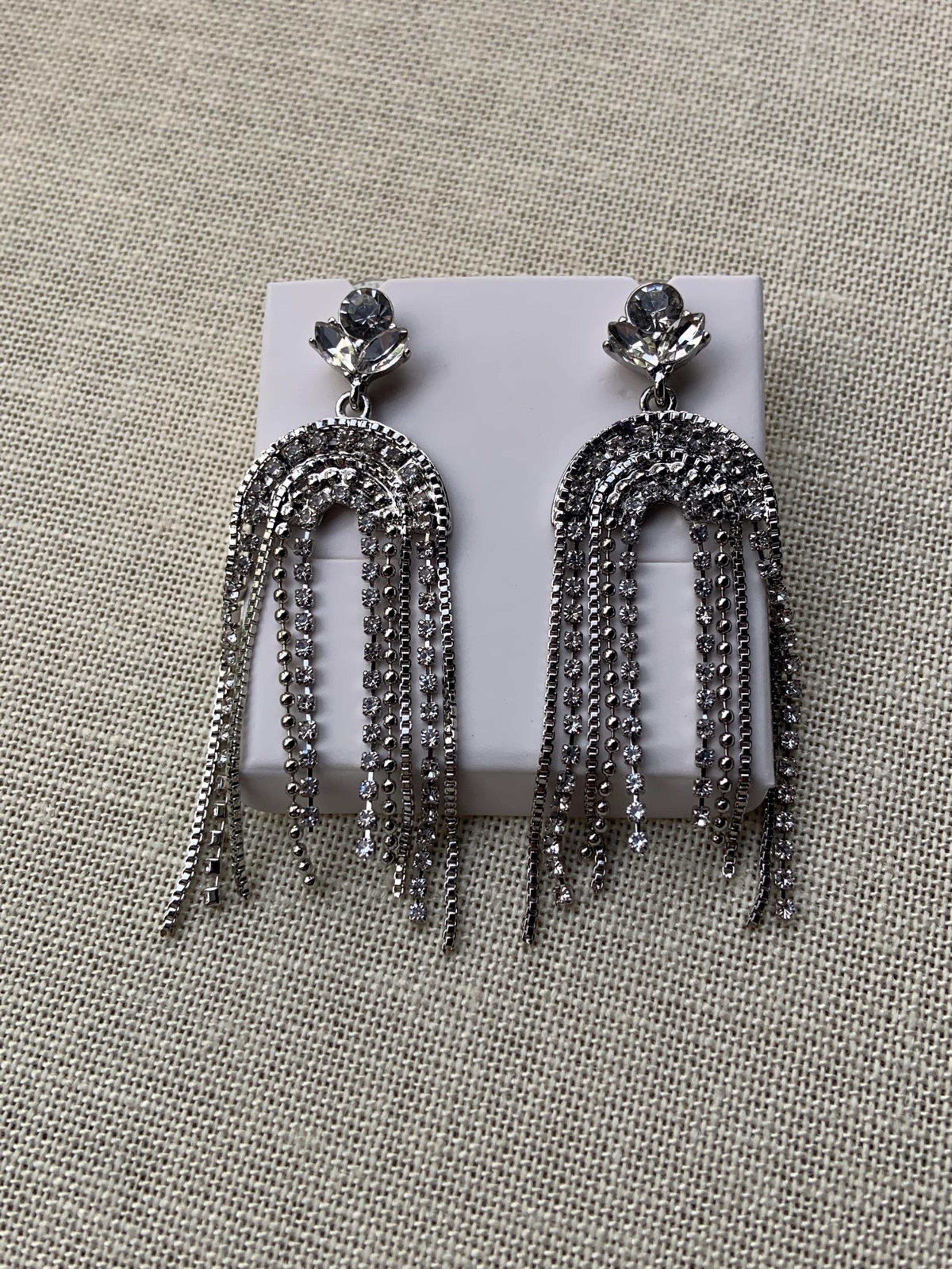 Origami Owl Silver Celebration Drop Earrings