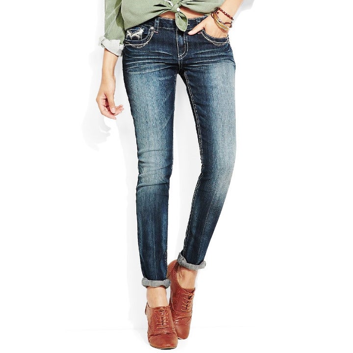 NWT Hydraulic Rhinestone Super Skinny Ankle Jeans sz 38 or (17Jrs) Orig90+Tax