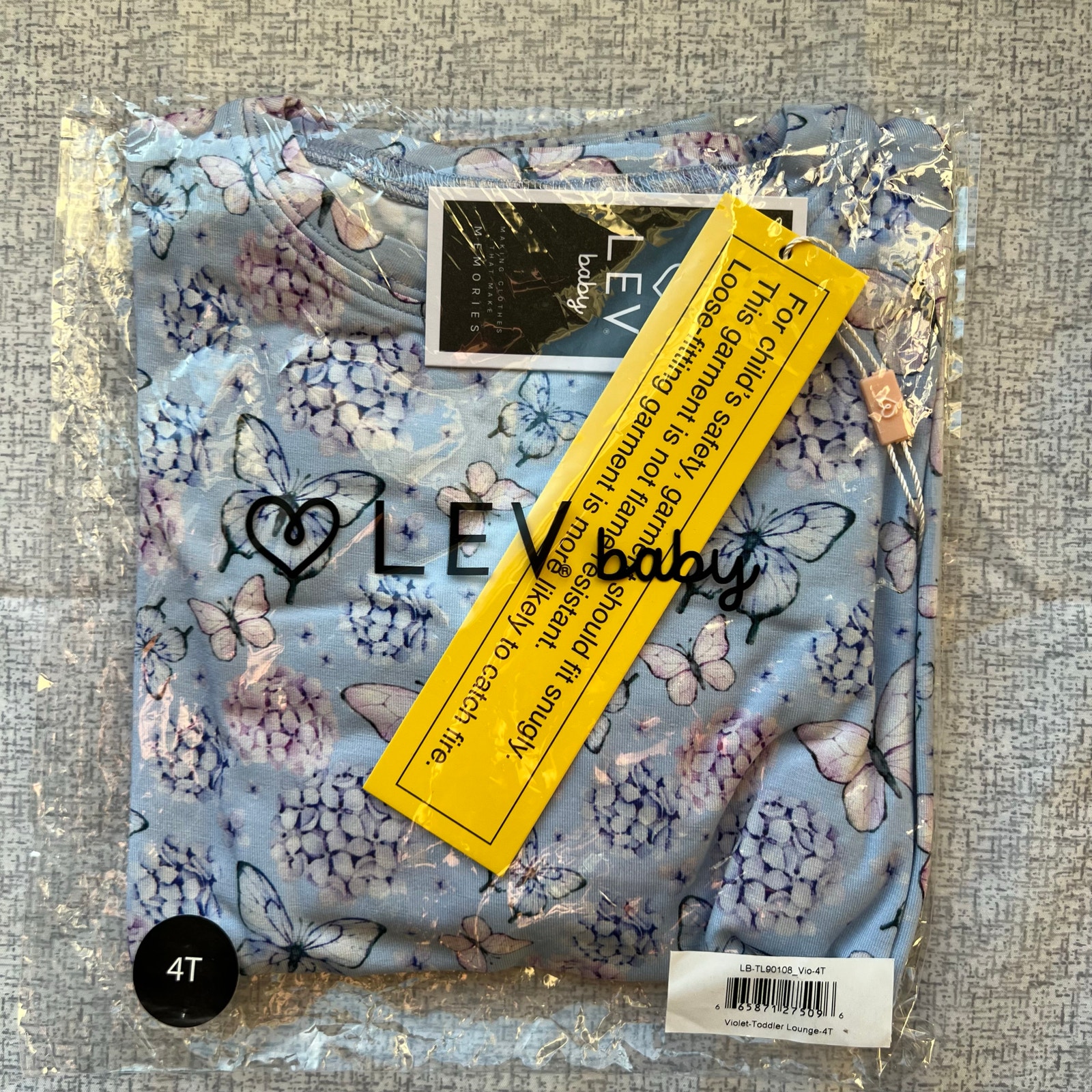 Lev Baby Violet Toddler Lounge Set Size 4T