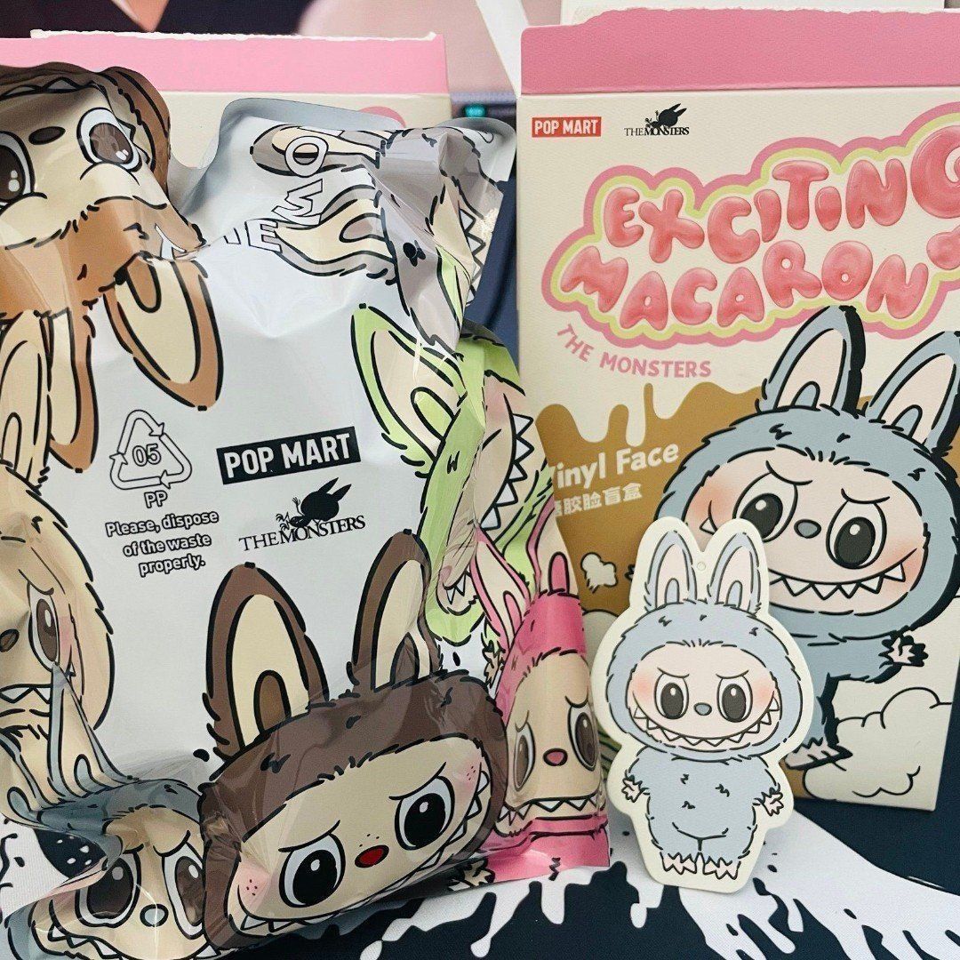 Pop Mart THE MONSTER Labubu - Tasty Macarons Vinyl Face