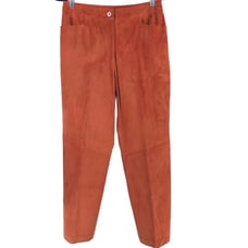 PERUVIAN CONNECTION 100% LEATHER Suede Straight Pants USA MADE Size 10