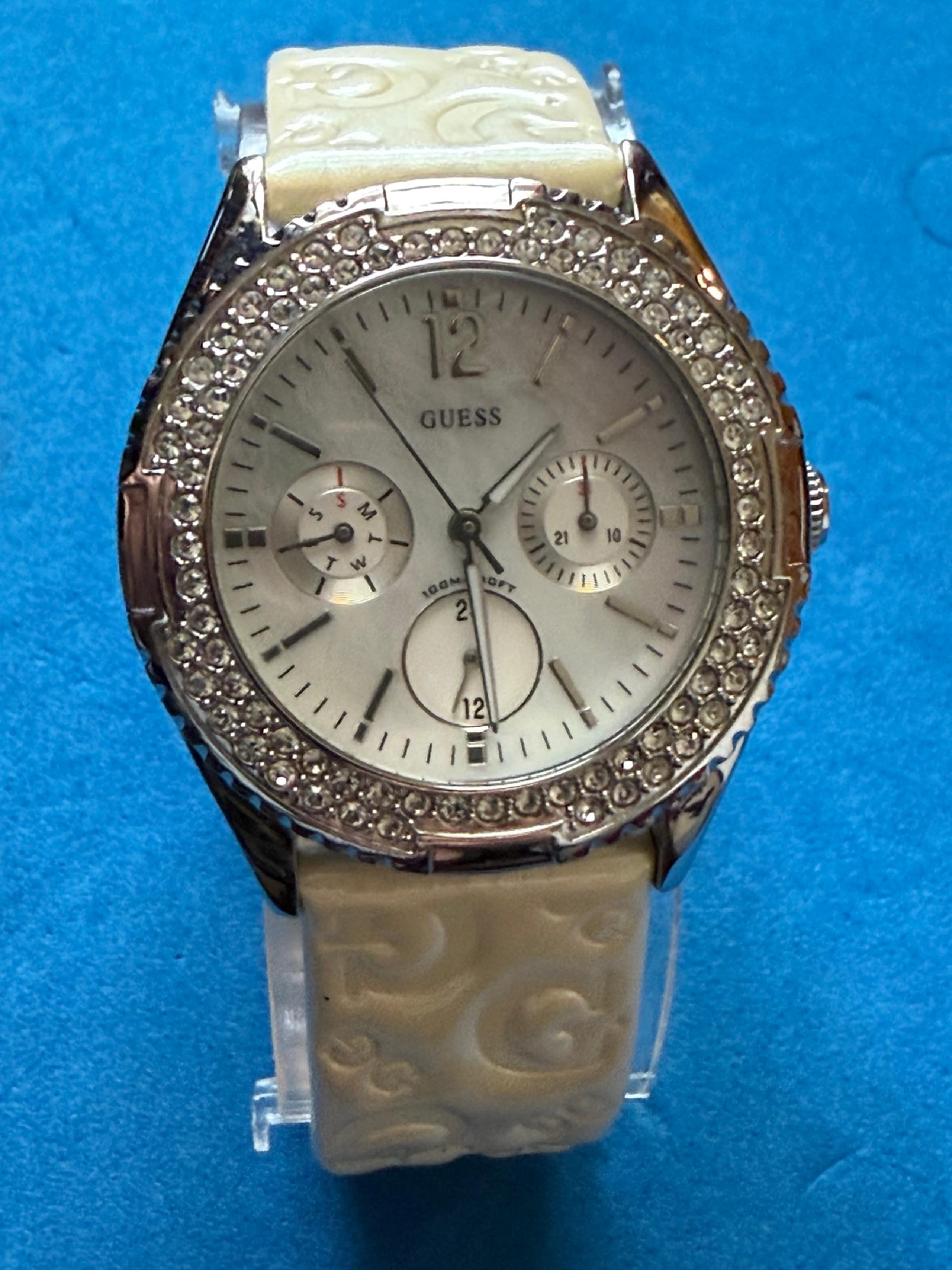 Guess watch for women silver tone
