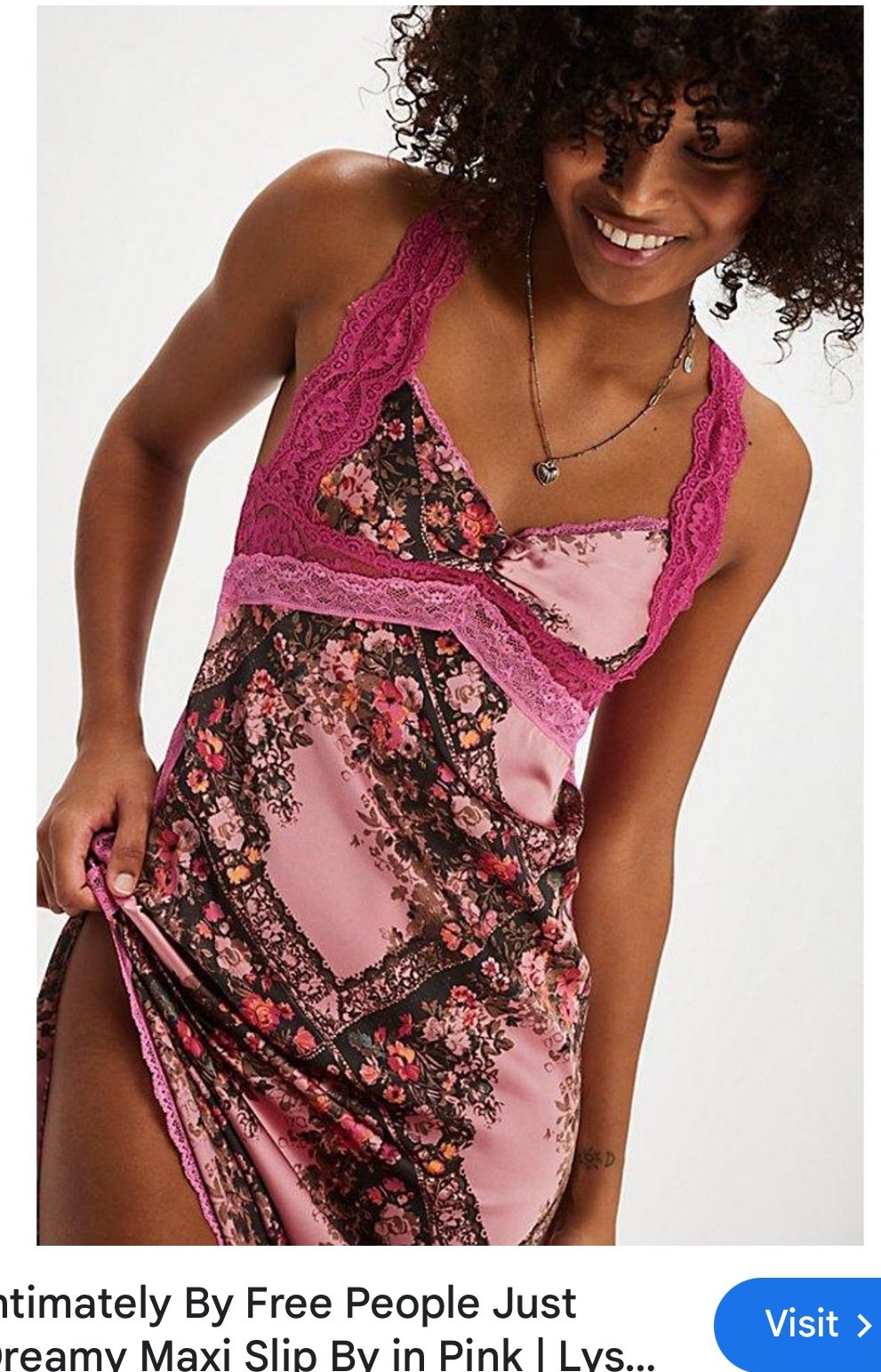 Dress NWT retails 128. Free people intimately, pink slip, dress size small
