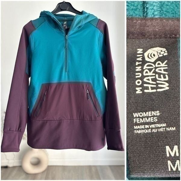 Mountain Hardwear Frostzone Hybrid 1/2-Zip Soft-Shell Hoodie Women's Medium
