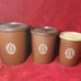 Vintage Tupperware Nesting Canisters Set (3) Brown Servalier w/ Lids