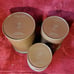 Vintage Tupperware Nesting Canisters Set (3) Brown Servalier w/ Lids