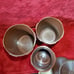 Vintage Tupperware Nesting Canisters Set (3) Brown Servalier w/ Lids
