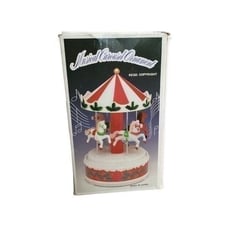 Vintage Yaps 4 Horse Carousel Musical Ornament