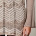 Free People Chevron Print Ivory Boho Hippie Wool Sweater Mini Date Dress S Rare