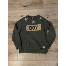 Boy London Mens Green Logo Pullover Crewneck Sweatshirt Adult Size Large
