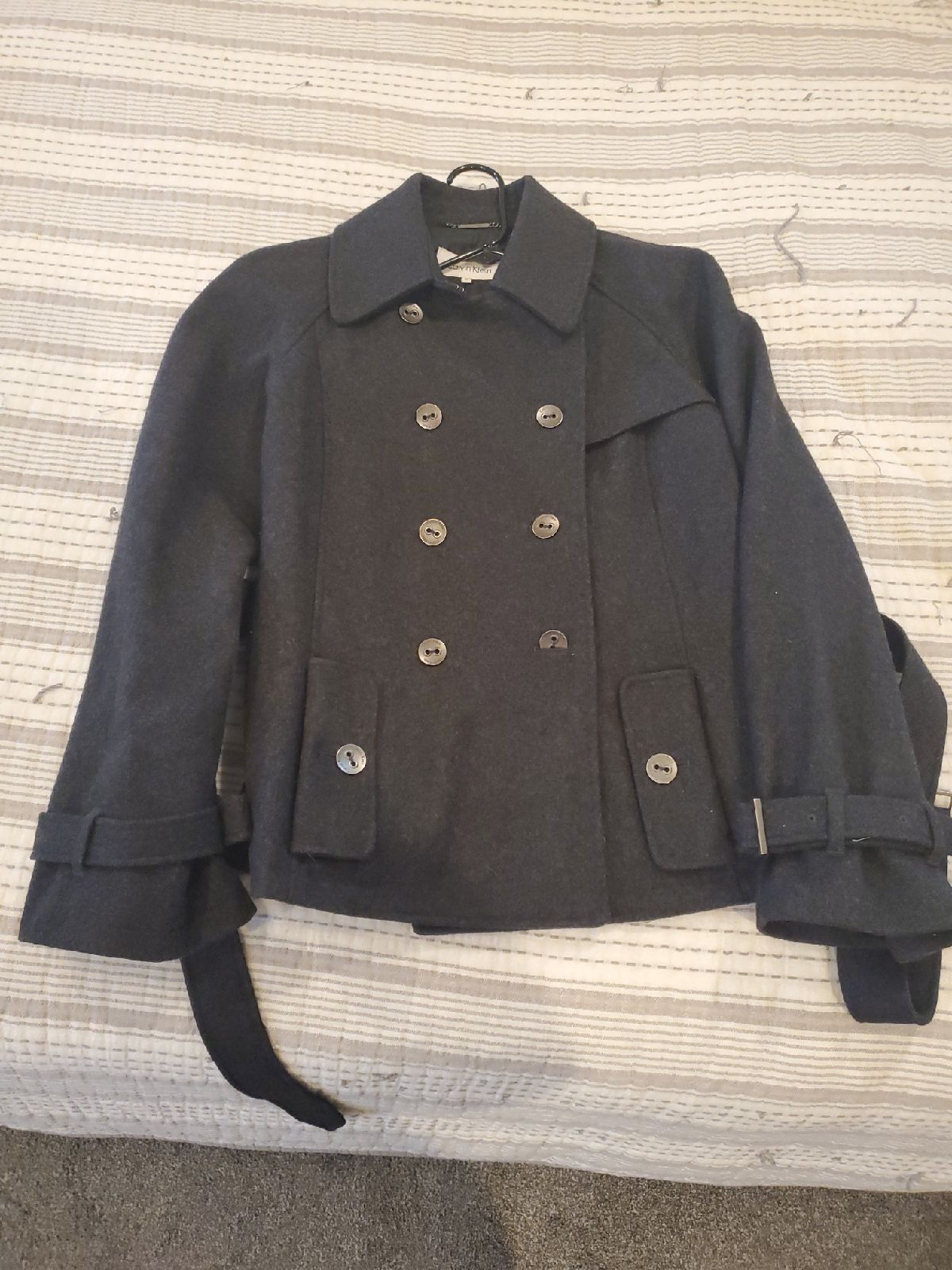 Dark grey Calvin Klein wool coat