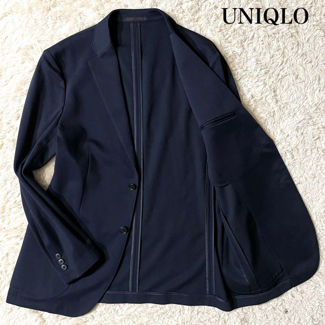 【Excellent Condition】 Uniqlo 感動ジャケット Tailored Jacket Stretch Navy XL