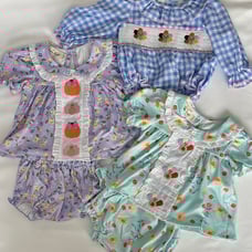 baby girl thanksgiving outfit dress with embroidery smocked