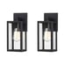 Hukoro Martin 1-Light Matte Black Outdoor Wall Lantern Sconces (2-Pack)
