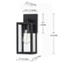 Hukoro Martin 1-Light Matte Black Outdoor Wall Lantern Sconces (2-Pack)