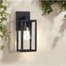 Hukoro Martin 1-Light Matte Black Outdoor Wall Lantern Sconces (2-Pack)