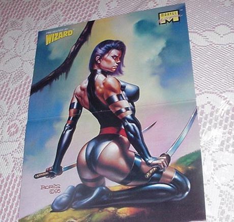 X-Men Poster #13 Psylocke Poster Boris Vallejo Uncanny X-Force Kwannon 97 Disney