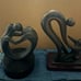 2 Bronze abstract sculptures