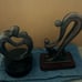 2 Bronze abstract sculptures