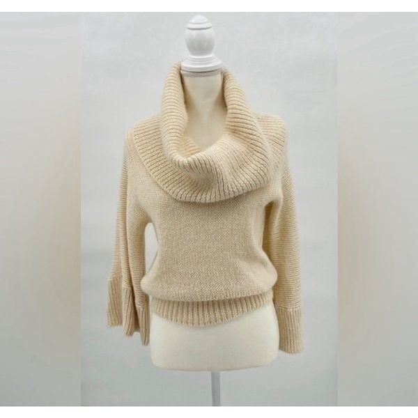 Lucky Brand Sweater Pullover Knit Wool Cowl Neck Size S