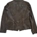 Tribal Jeans Distressed Denim Jacket Womens 4 Charcoal Black Zipper Pockets