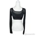 Women's Alo Yoga Ballet Dream Long Sleeve Bra Top Size S Black NWOT