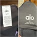 Women's Alo Yoga Ballet Dream Long Sleeve Bra Top Size S Black NWOT