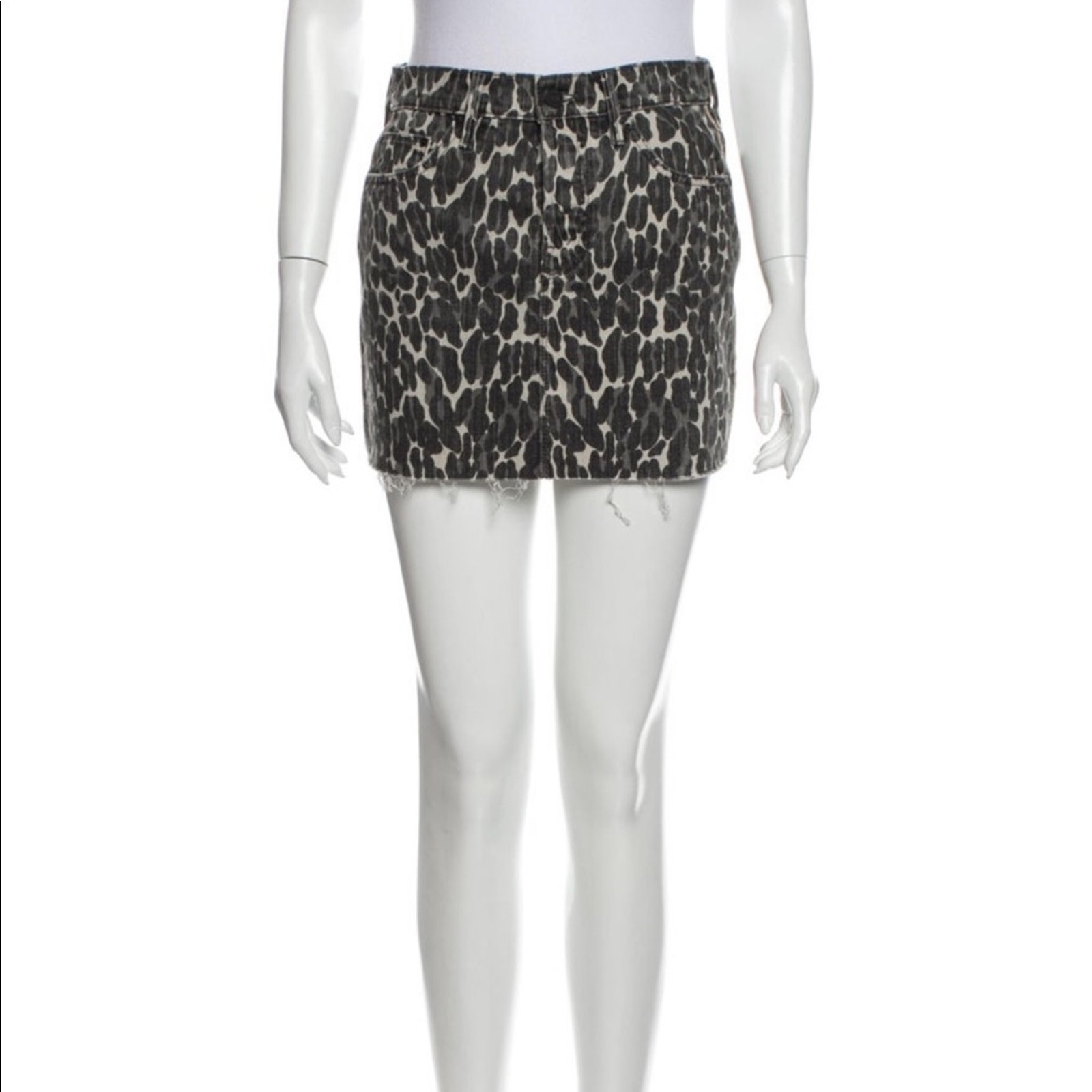 MOTHER leopard animal print mini skirt XS 2