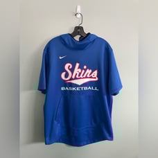 Nike Men’s Skins Basketball Blue Short Sleeve Hooded Sweatshirt Size L