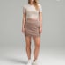Lululemon Scuba HR Mini Skirt Taupetastic Adult M with a lululemon shopping bag
