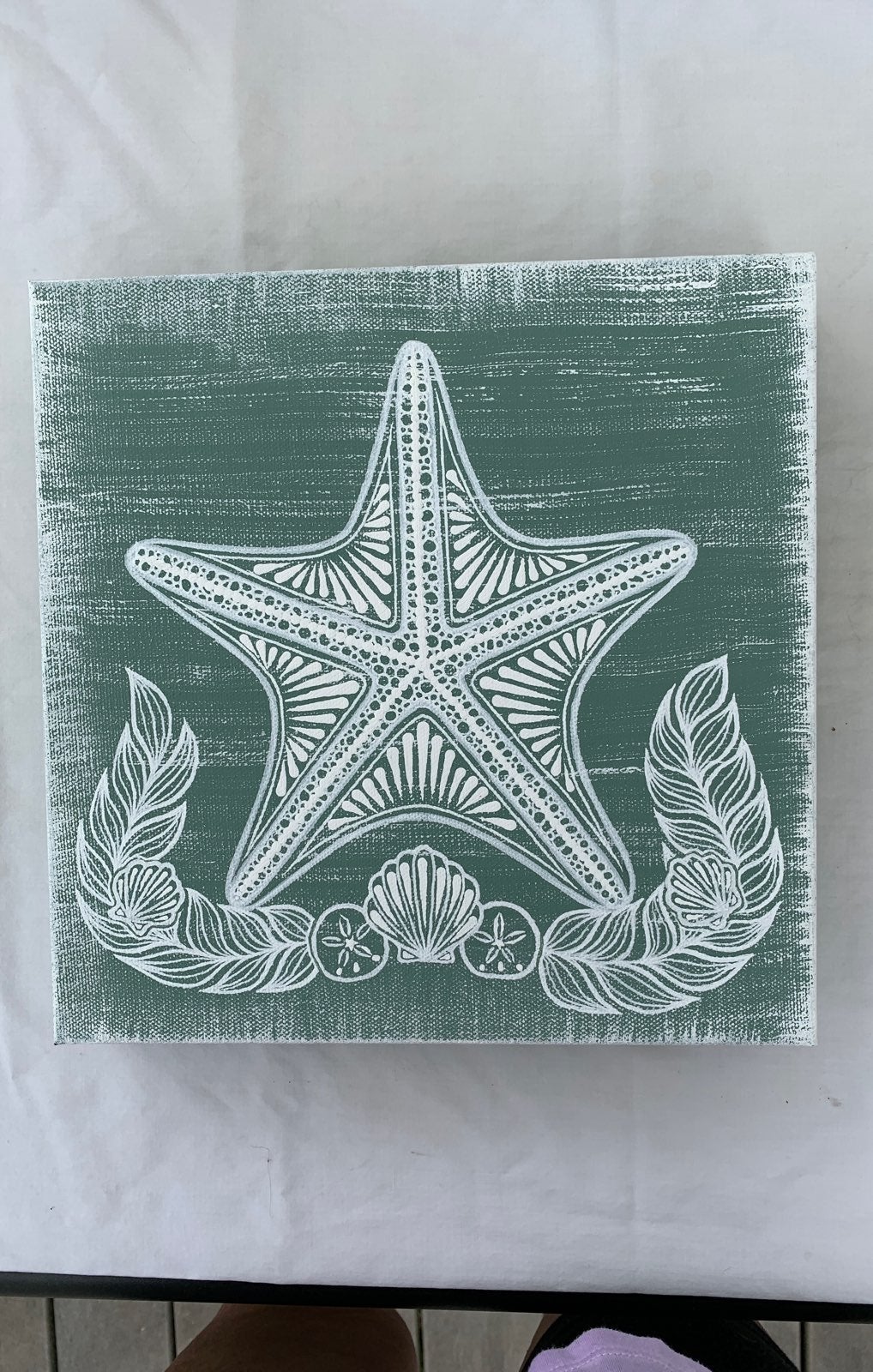Coastal starfish painting