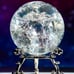 Clear Crackle Sphere with stand