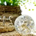 Clear Crackle Sphere with stand