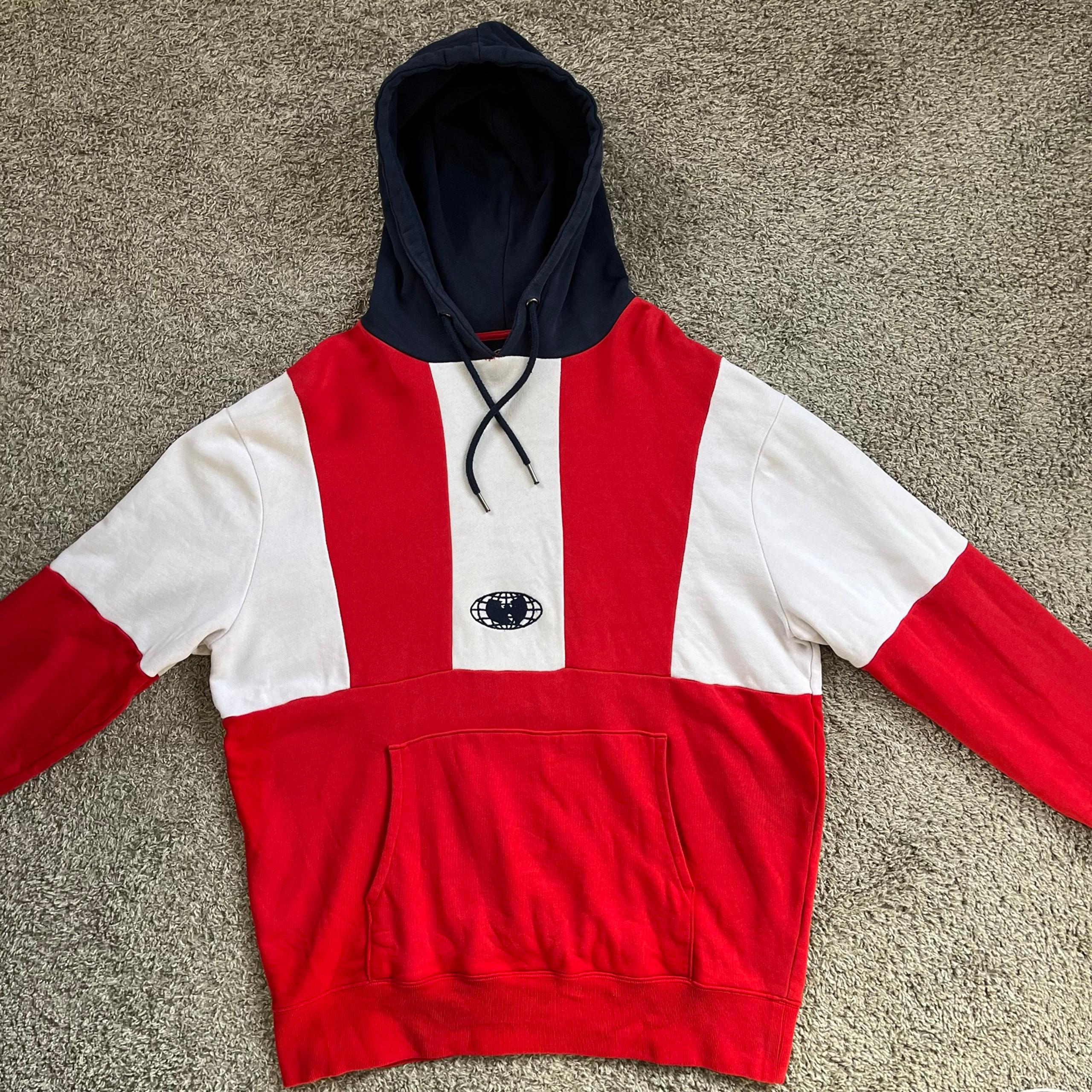 Wu-Wear Hoodie Size 2XL Wu-Tang Red White Blue Raekwon Gza