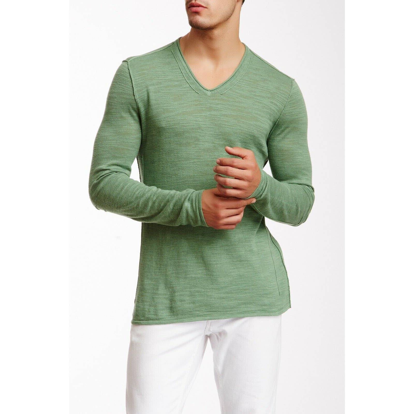 John Varvatos Long Sleeve V-Neck Sweater