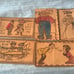 Vintage 1906/07 Leather Postcards