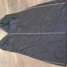 Victoria's Secret Black Satin and Rhinestone Slip SIZE LARGE