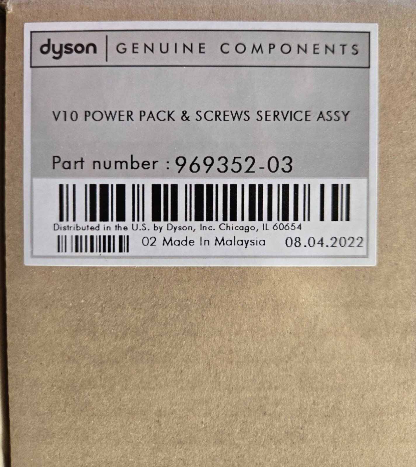 Dyson V10 Genuine battery