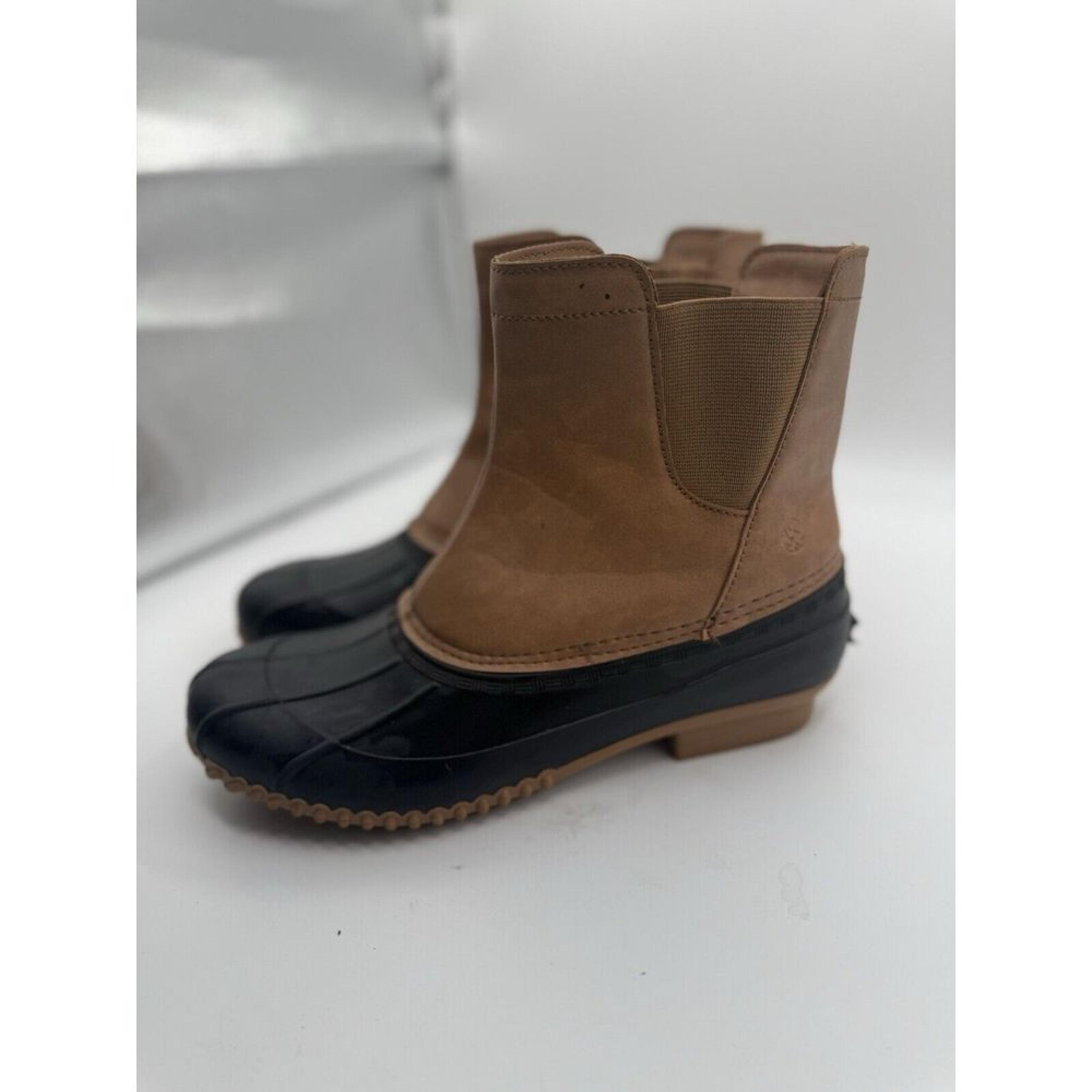 Northside Duck Boots Brown Blk Lace Up Women's Size 9
