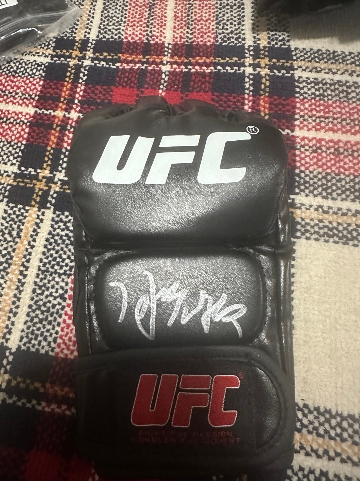 Yan Xiaonan signed ufc glove signed glove