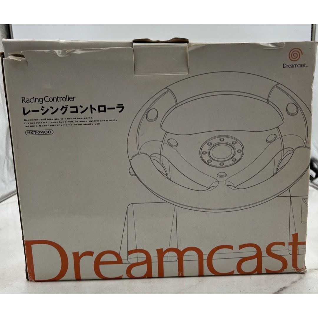 SEGA Dreamcast Racing Controller HKT-7400 steering wheel DC Japan JP Game Tested