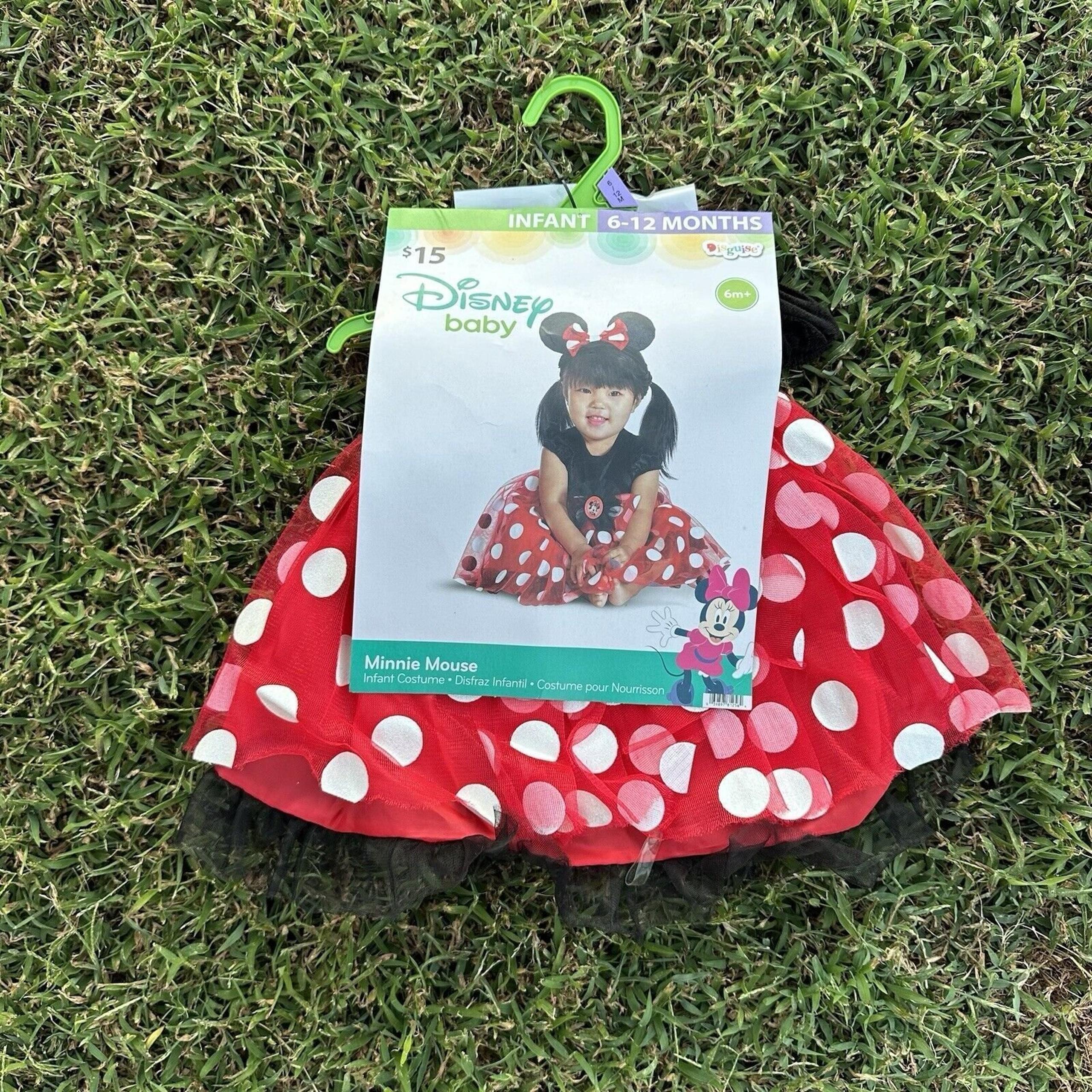 Halloween Disney Jr. Infant Minnie Mouse Costume Size 6-12 Months Photo Op Red