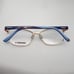 Superdry Sdo W502T Eyeglass Frames Metal Cat Eye Navy Blue Fade Gold 56-16-145