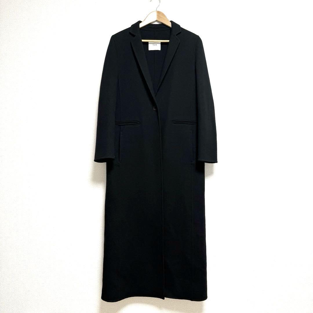 ICB REDEFINITION Cashmere Blend Maxi Length Reversible Coat Black