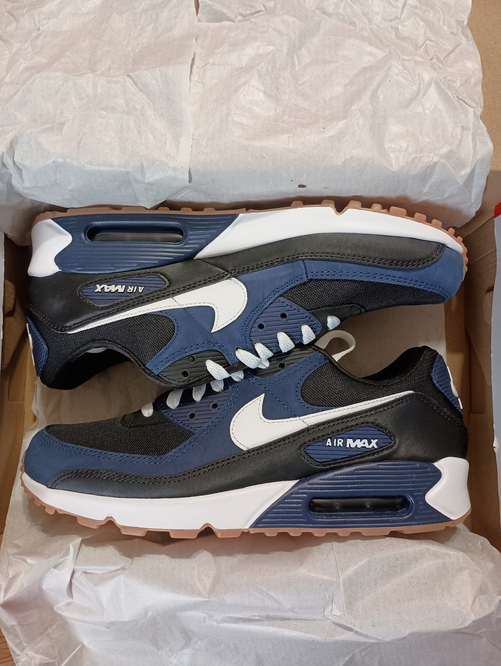 Nike Air Max 90 - Midnight Navy Gum - Men Size 12 ( FB9658-400 )