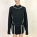 NILS Sportswear Black Knit Quarter Zip Belted Ski Sweater XL