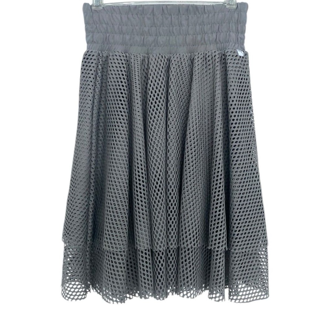 Puma En Pointe Gray Mesh Active Layered Skirt US M