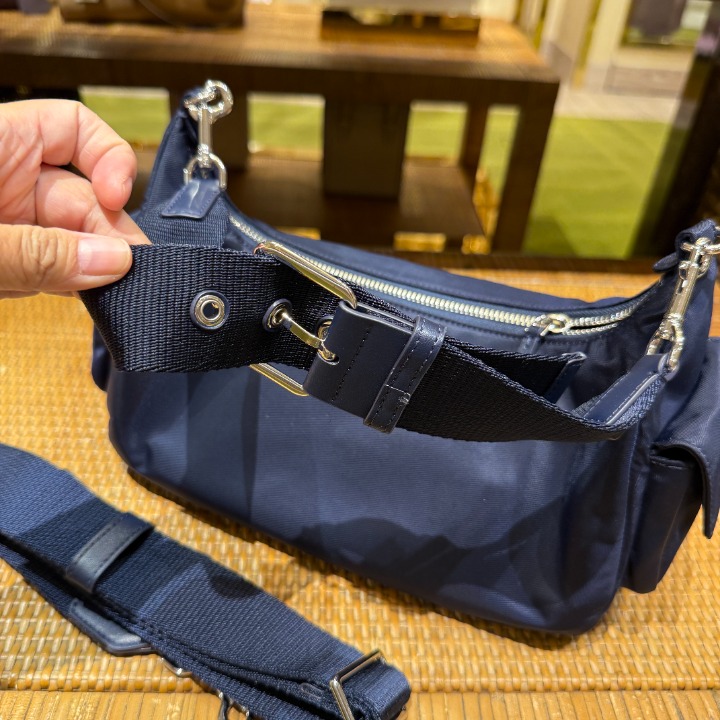 Tory Burch Nylon Convertible Shoulder Bag 164444, TORY NAVY