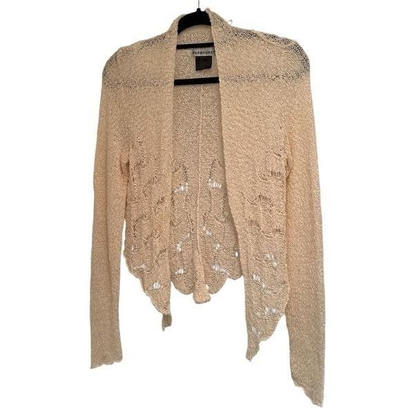 Parkhurst lace woven cardigan - size m
