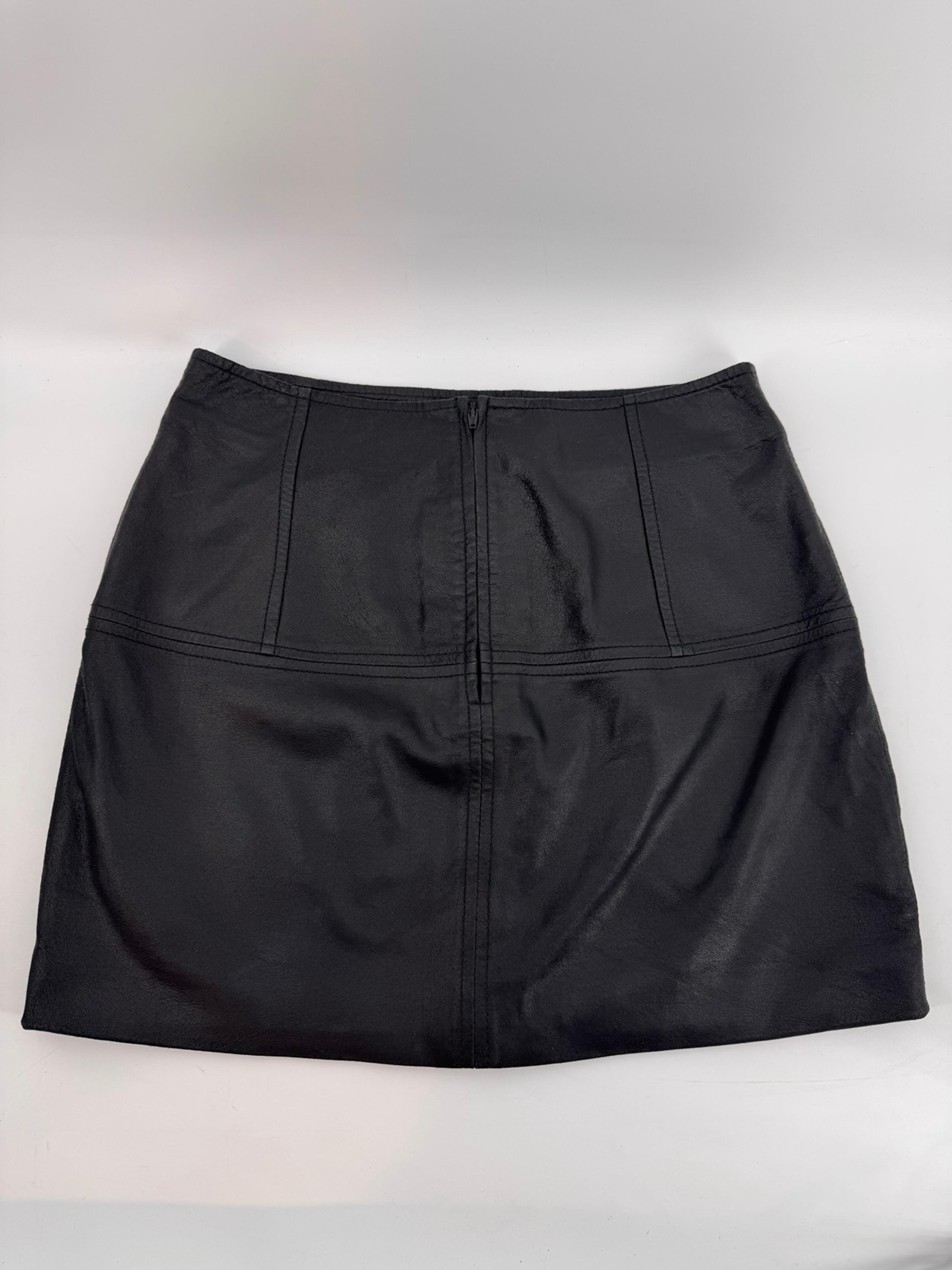 Genuine Leather Black Mini Skirt Sz. 4, NWOT - ASOS